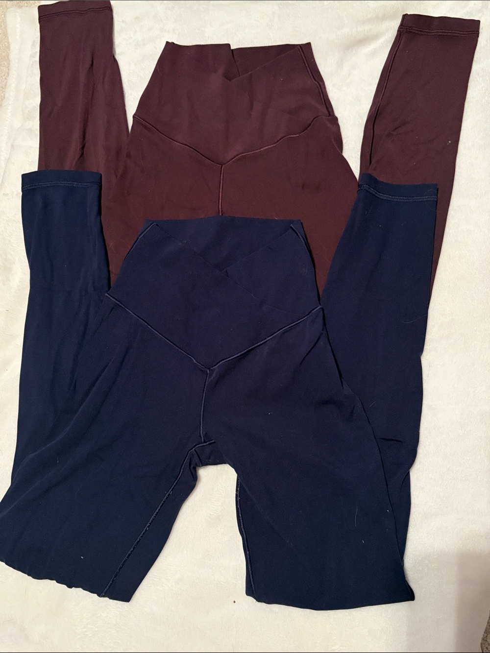 aerie Two-Pack High-Waist Leggings in Navy & Maroon